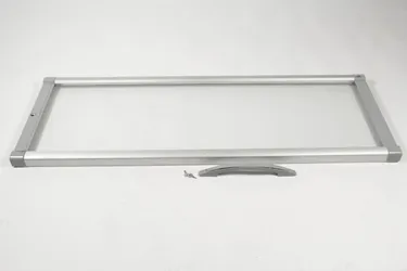 Puerta de cristal completa RAL7001