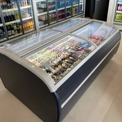 Pultové mrazničky prosklené víko