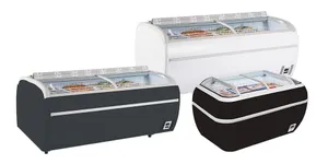 Chladiace ostrovy a pultové chladničky presklené