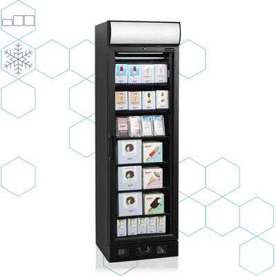 Pokoncni zamrzovalnik, steklena vrata