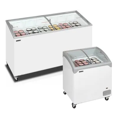 Pultové mrazničky prosklené